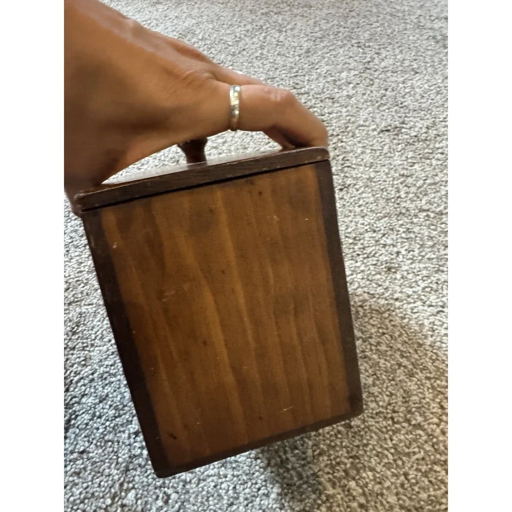 Vtg Wood Recipe Box 7